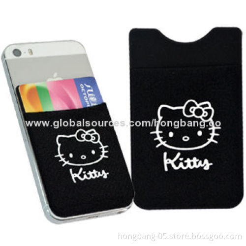 Mobile Phone Sticky Card Holders, Easy to Remove, Customized Logos Available